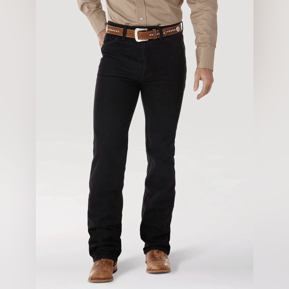 Wrangler Cowboy Cut 938 Slim Fit Jeans 38x30 Black Stretch NWT Western